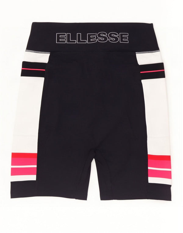 Shorts esportivos gráficos femininos Ellesse UK 12 médio preto colorblock