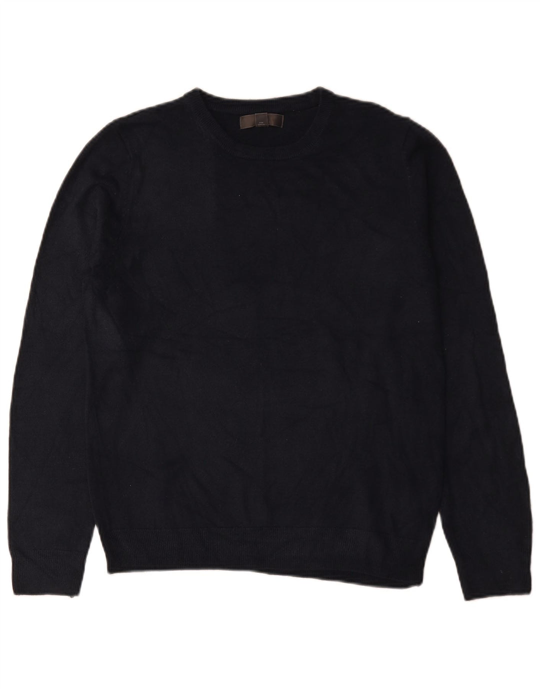Suéter masculino Marks & Spencer com gola redonda e acrílico azul marinho médio