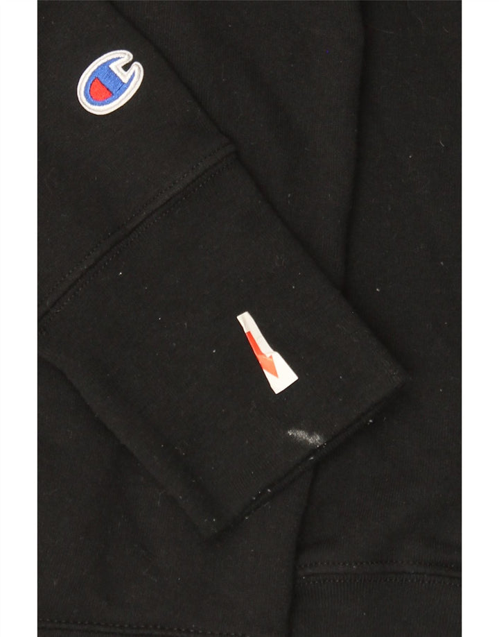 Jumper feminino com capuz gráfico Champion UK 14 poliéster preto médio