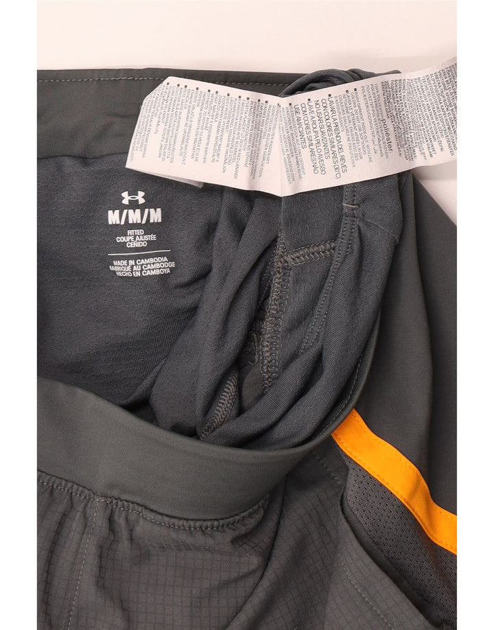 Under Armour Mens Graphic Sport Shorts Médio Cinza Colourblock Poliéster