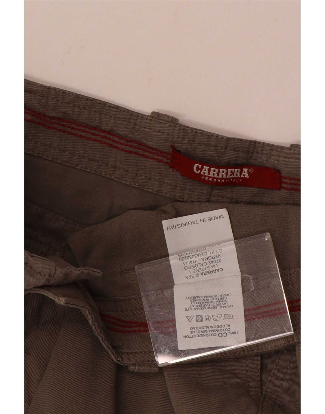 Carrera Mens Cargo Shorts W34 Grande Algodão Cinza