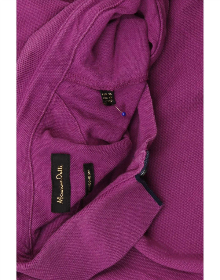 Camisa polo masculina Massimo Dutti XL algodão roxo