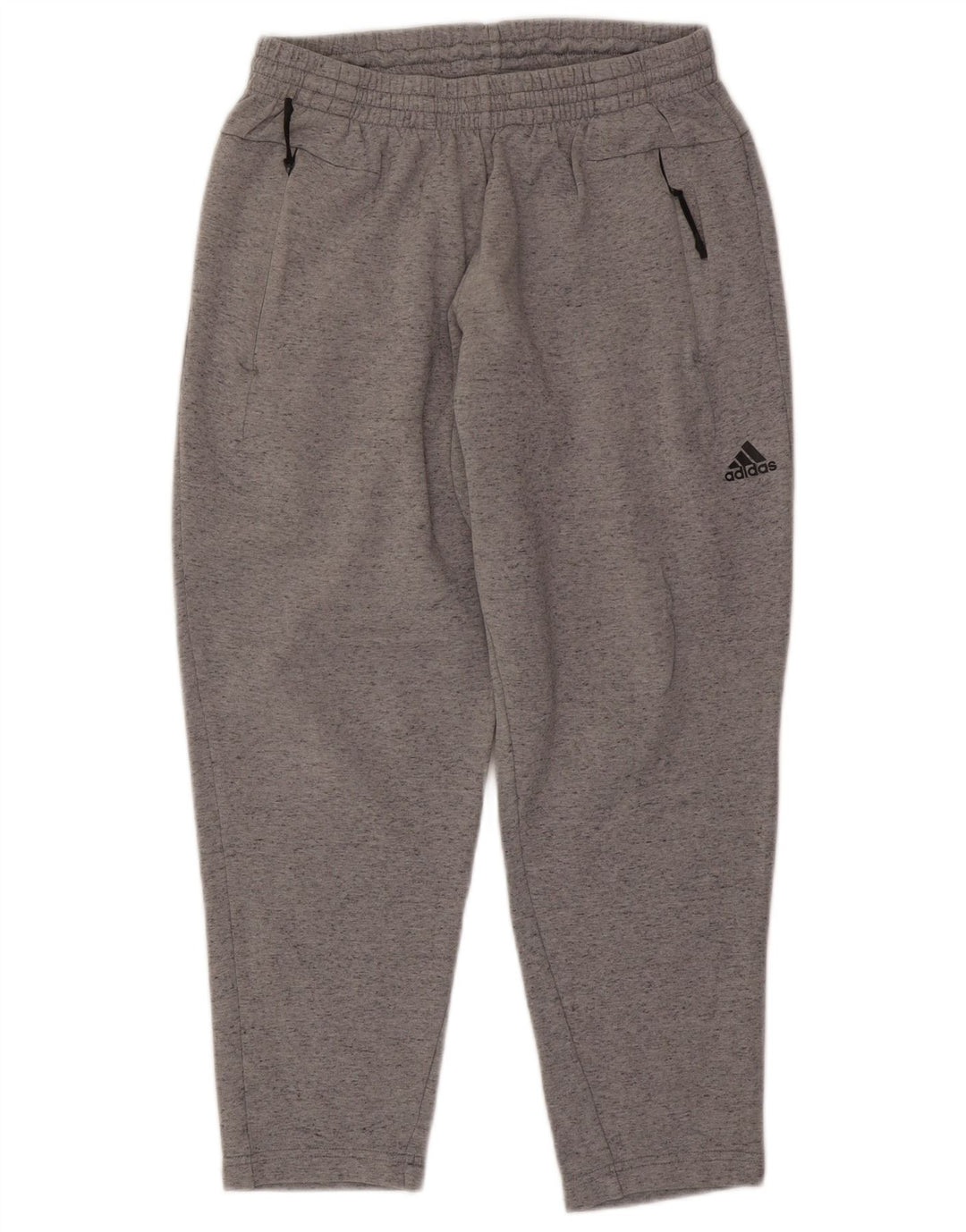 Adidas Mens Calças de treino cinza médio algodão manchado