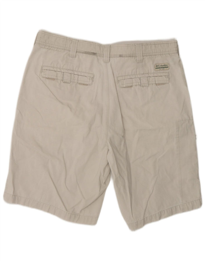 Columbia Mens Cargo Shorts W34 Grande Algodão Bege