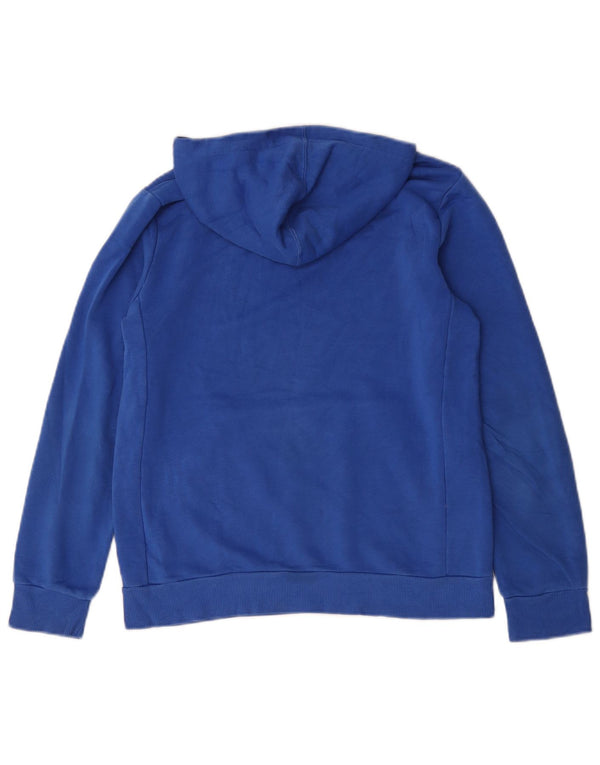 Camisola com capuz gráfico Adidas Boys 13-14 anos azul algodão