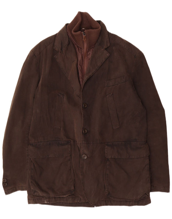 Jaqueta utilitária masculina Marlboro Classics EU 56 3XL algodão cáqui