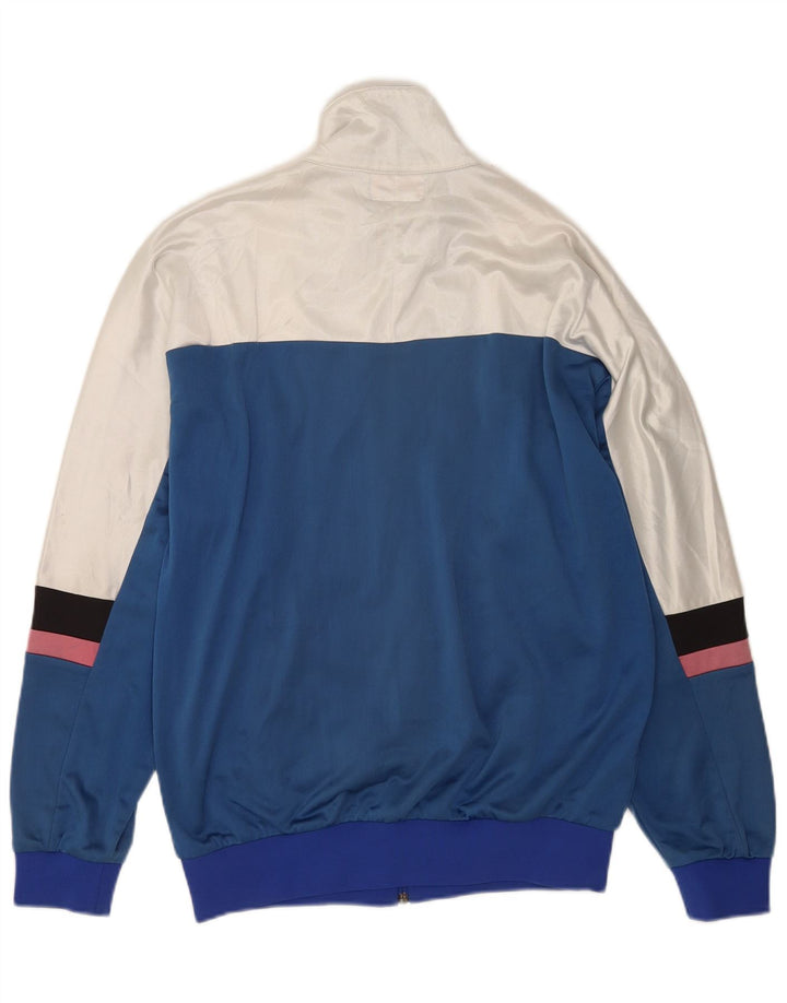 Jaqueta Asics Masculina Graphic Tracksuit Top Grande Azul Colourblock Poliamida
