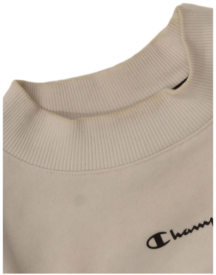 Champion feminino gráfico moletom jumper UK 14 médio preto colorblock