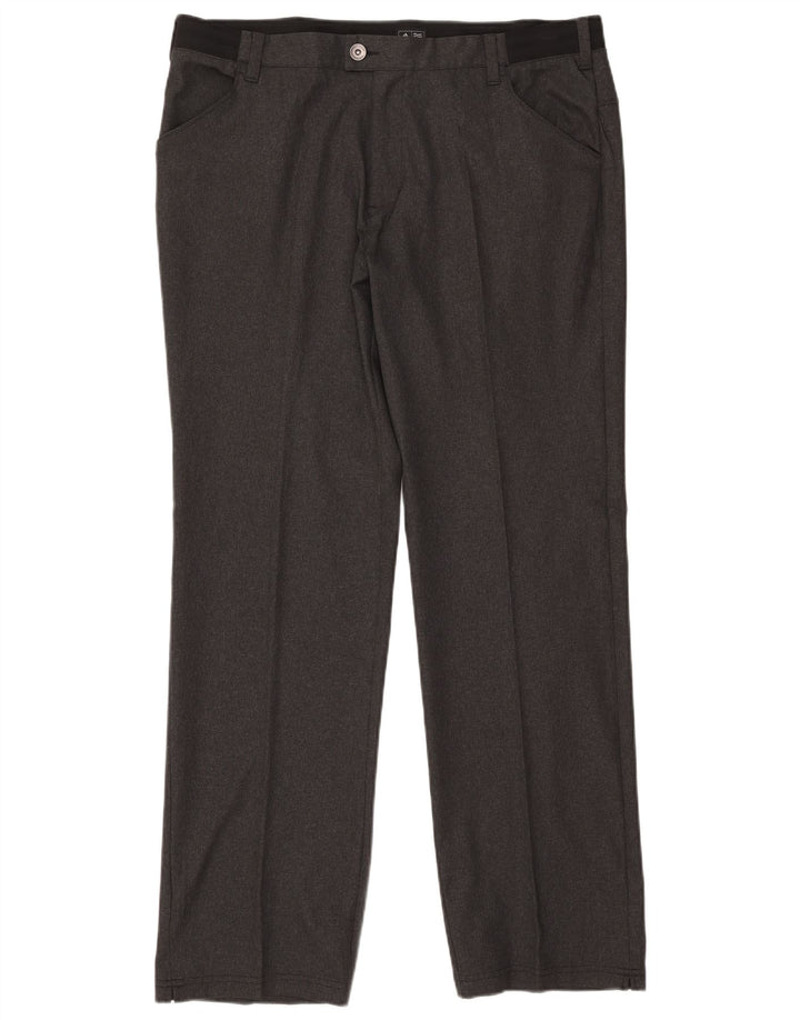 Calça casual reta masculina Adidas W38 L34 poliéster cinza