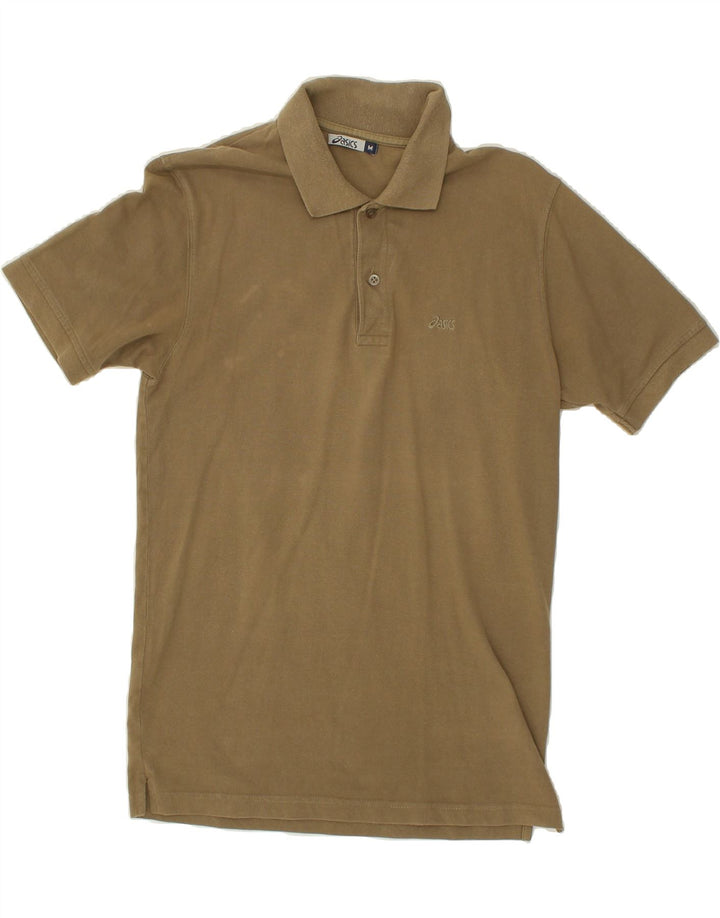 ASICS Mens Polo Shirt Medium Brown Cotton Vintage Asics and Second-Hand Asics from Messina Hembry 