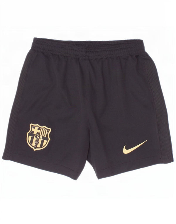 Nike Boys Barcelona Graphic Sport Shorts 7-8 Years XS Black Polyester