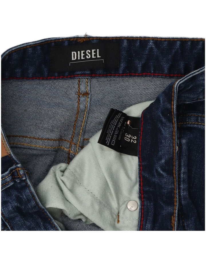 Diesel Mens Slim Jeans W32 L30 Azul Algodão