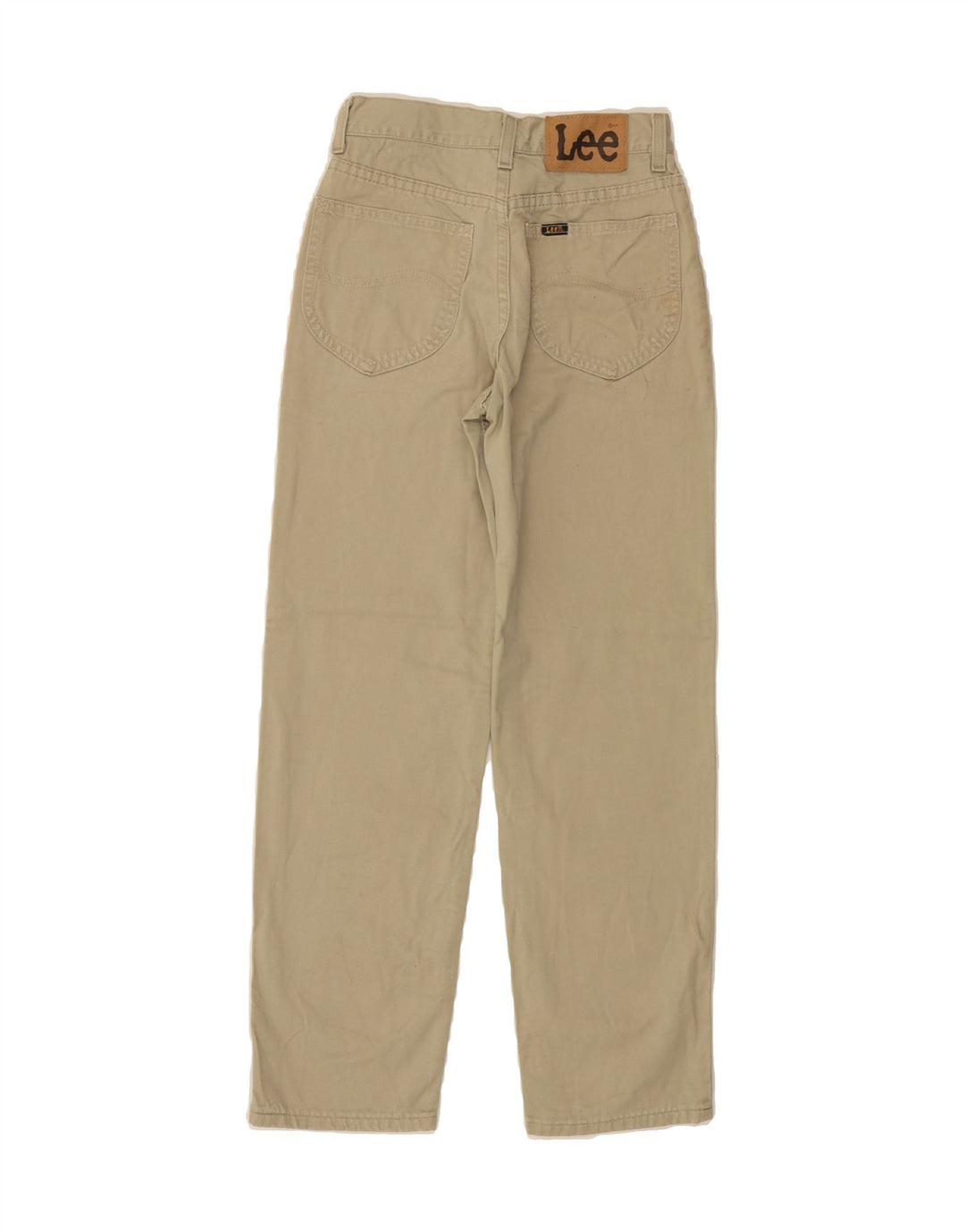 LEE Womens Straight Casual Trousers W26 L28 Beige Cotton Vintage Lee and Second-Hand Lee from Messina Hembry 