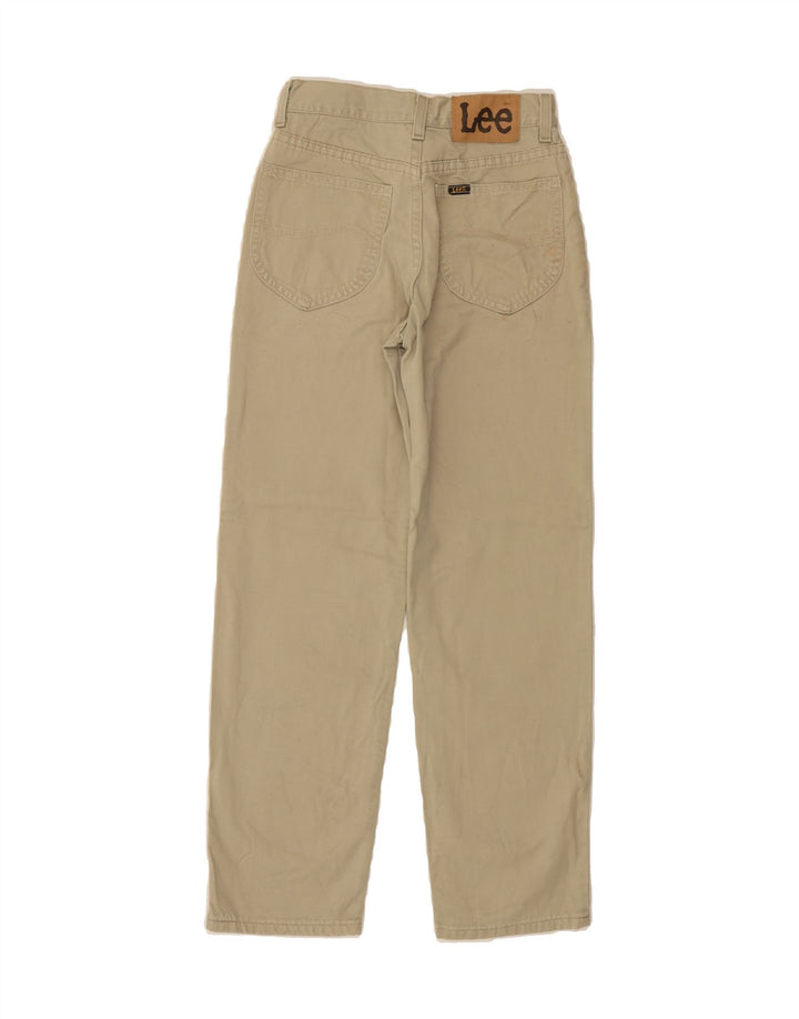 LEE Womens Straight Casual Trousers W26 L28 Beige Cotton Vintage Lee and Second-Hand Lee from Messina Hembry 