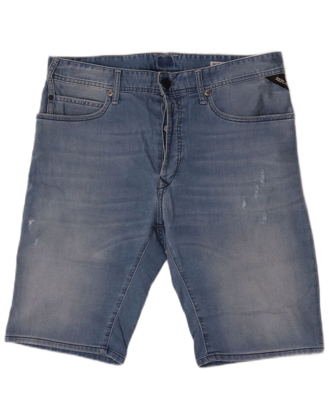 Shorts jeans masculino Replay W32 algodão azul médio
