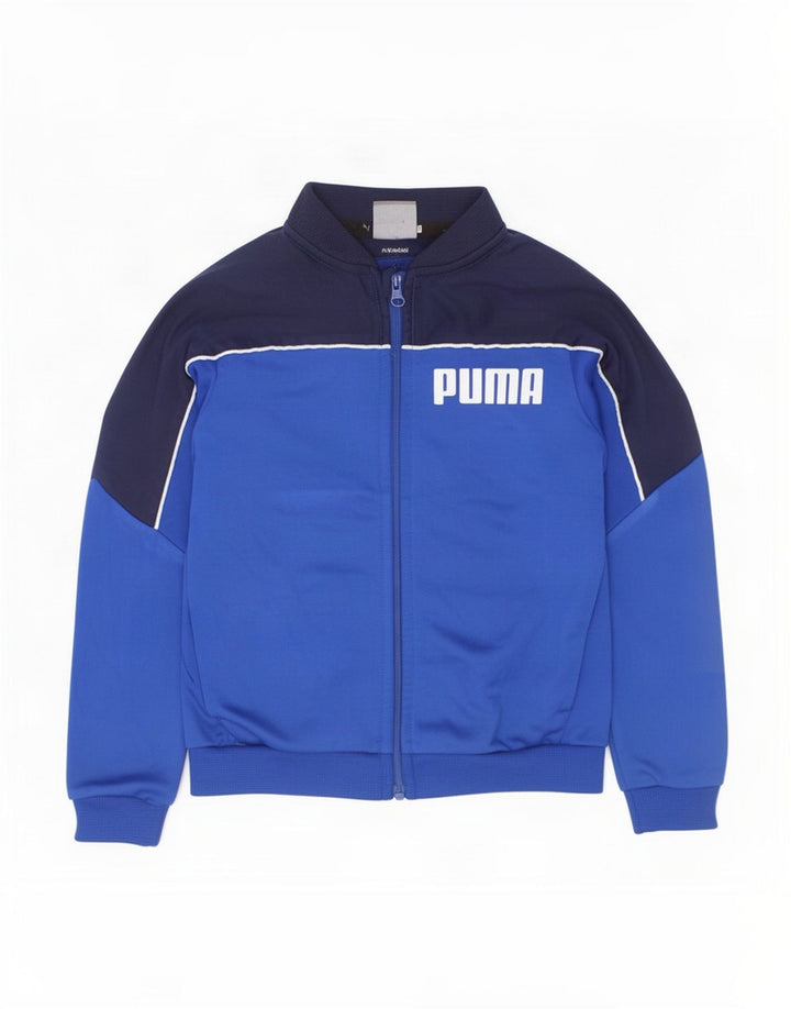 Jaqueta Puma Boys Graphic Tracksuit Top 2-3 Anos Azul Colorblock Poliéster