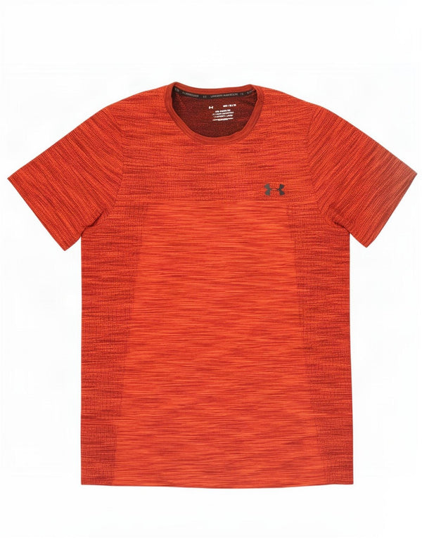 Camiseta masculina Under Armour Top médio laranja manchado