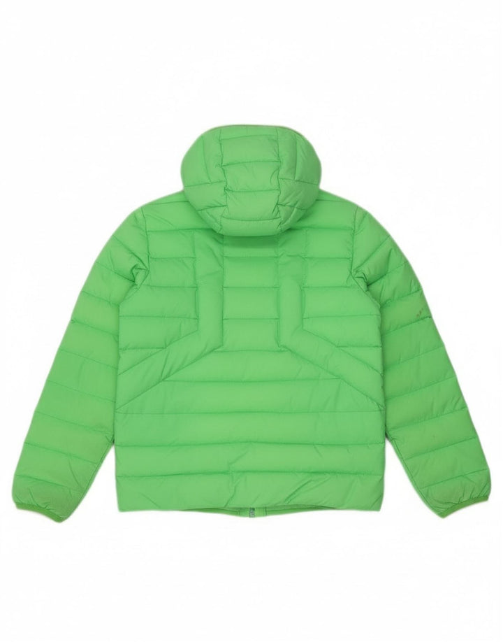 Jaqueta diesel acolchoada com capuz para meninos 10-11 anos nylon verde
