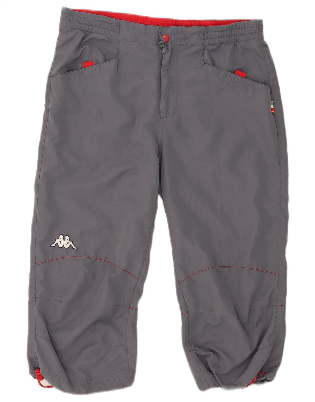 Calça masculina Kappa Capri pequena W29 L18 cinza poliéster