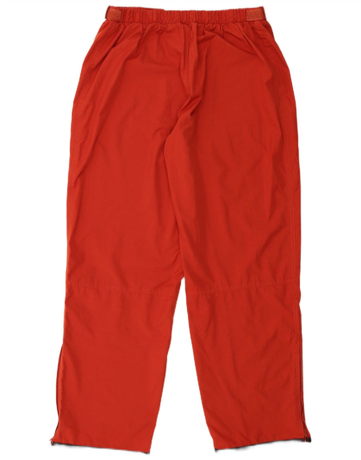 Calça corta-vento masculina Reebok Cargo grande W34 L31 poliéster laranja
