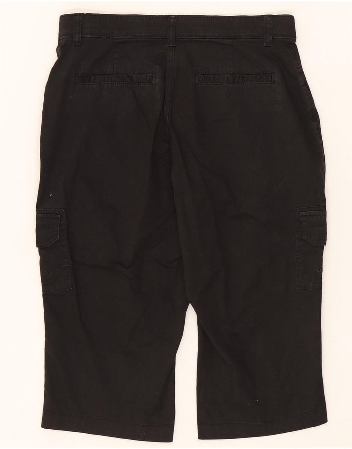 Bermuda cargo feminina LEE EUA 6 médio W30 algodão preto