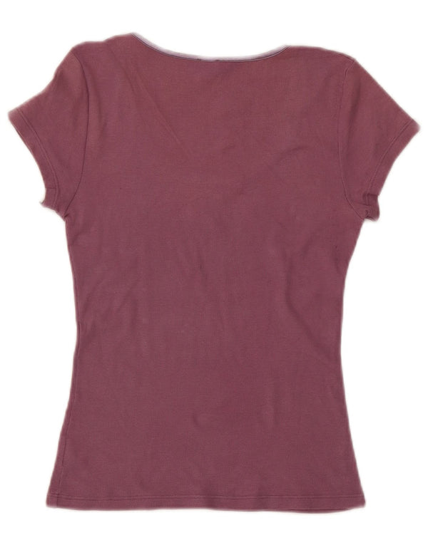 Camiseta feminina Lotto UK 12 algodão roxo médio