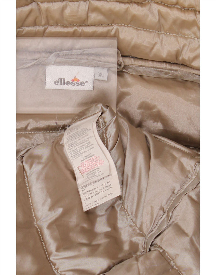 Casaco acolchoado com capuz feminino Ellesse UK 18 XL poliéster preto