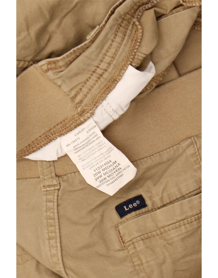Shorts cargo feminino LEE US 20 3XL W40 algodão bege