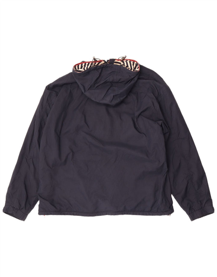 Jaqueta Anorak feminina Joules com capuz grande tamanho Reino Unido 16 grande azul marinho