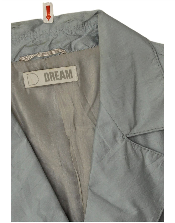 Jaqueta Blazer Feminina Dream com 2 Botões Reino Unido 14 Grande Seda Azul
