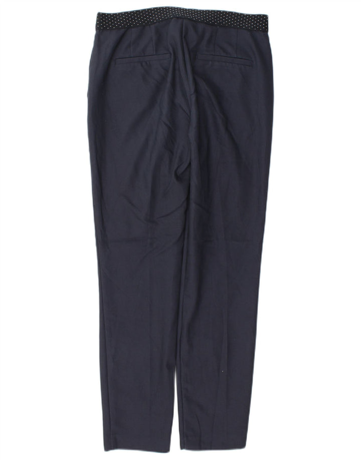 Calça Chino Slim Feminina Zara Pequeno W26 L27 Azul Marinho Poliéster