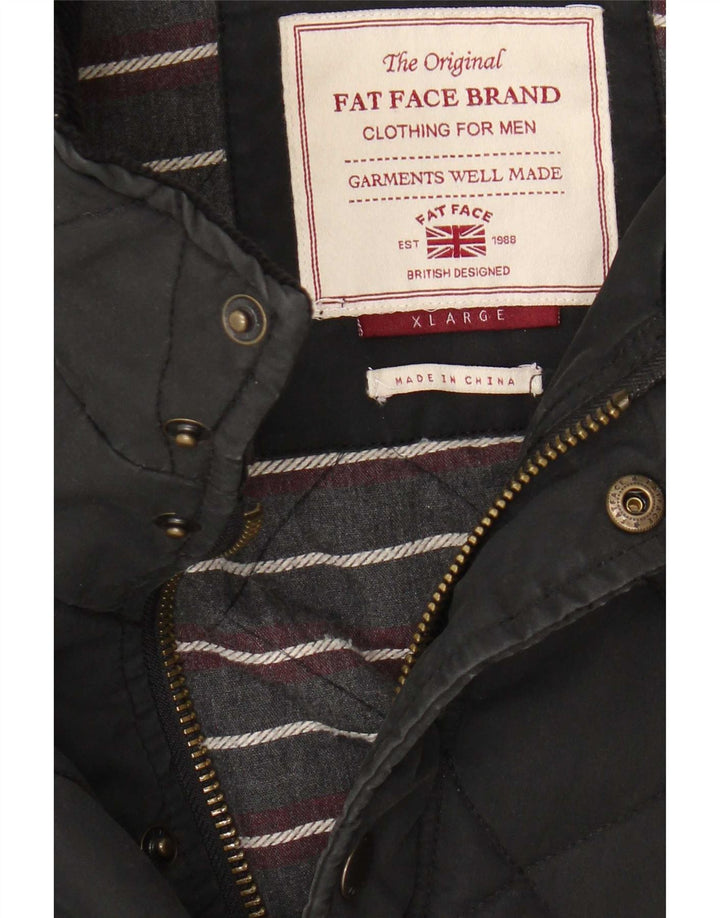 Jaqueta acolchoada masculina Fat Face UK 42 XL Poliéster preto