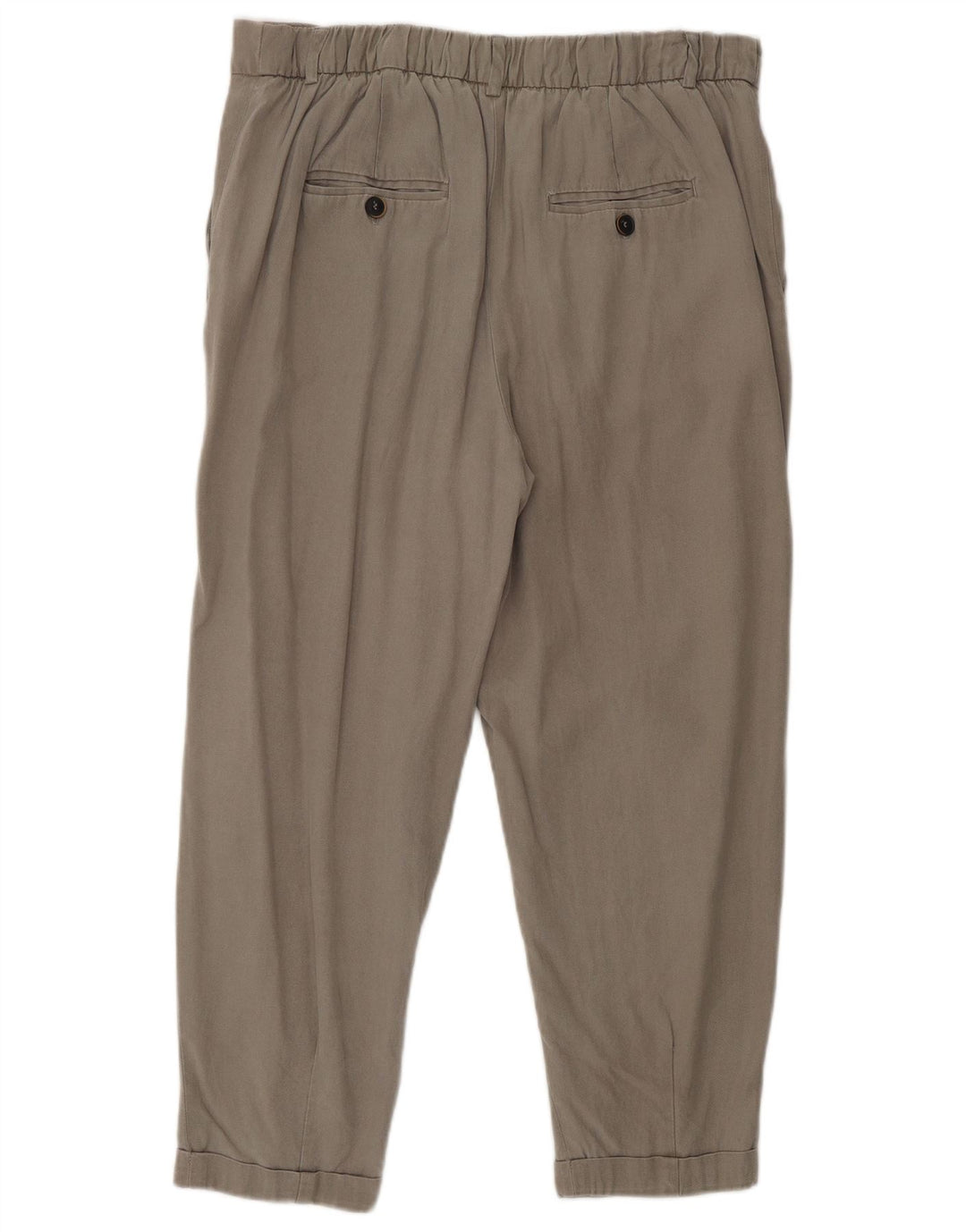 Calça feminina ZARA cortada média W28 L23 bege