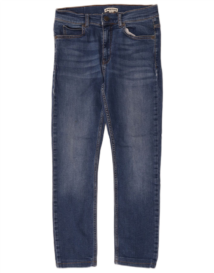 Calça jeans feminina Whistles W28 L24 azul algodão