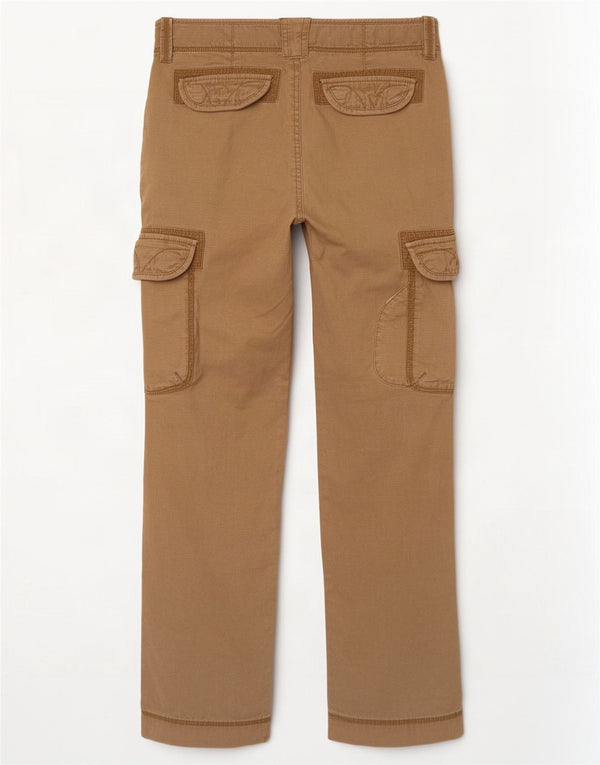 Calça cargo feminina reta Tommy Hilfiger W26 L32 algodão bege