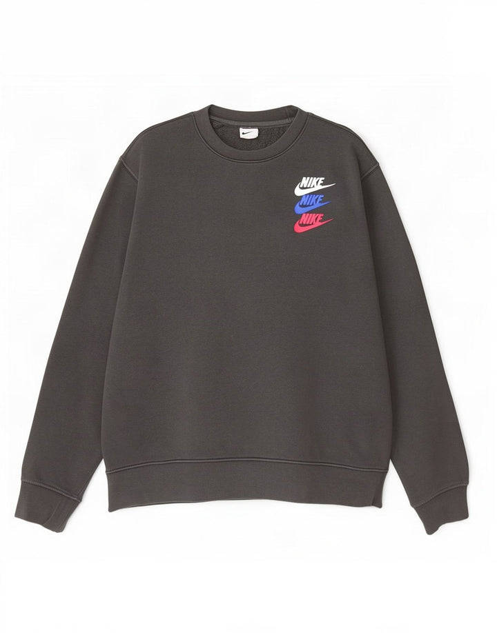 Moletom gráfico masculino Nike Jumper grande algodão cinza