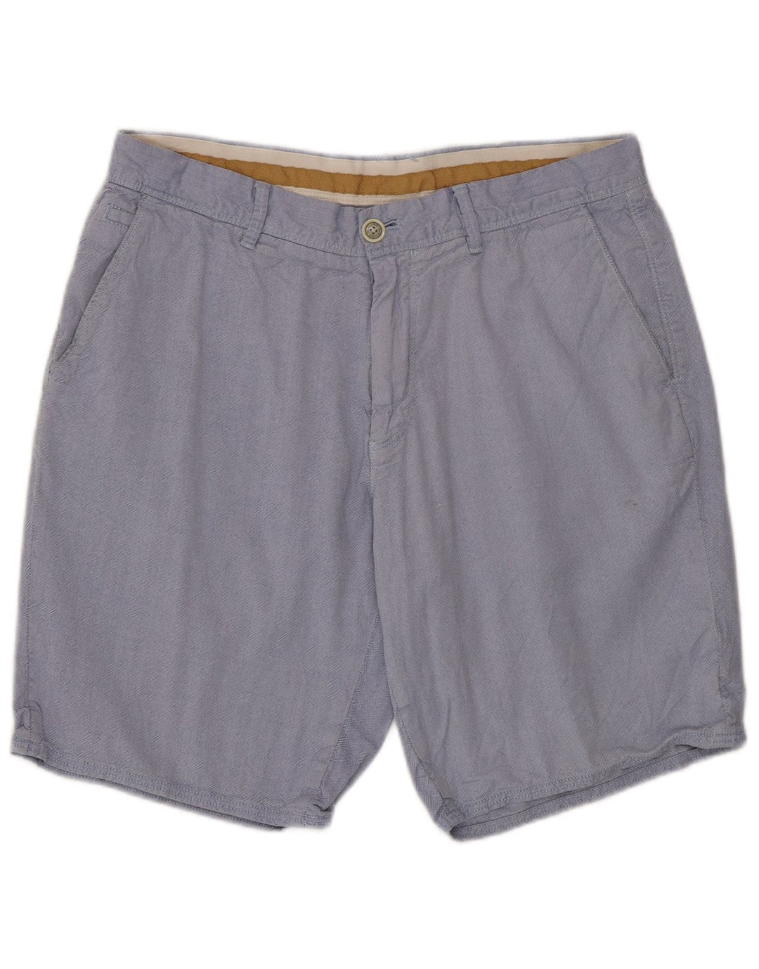 Massimo Dutti Mens Chino Shorts EU 42 Grande W32 Azul Algodão