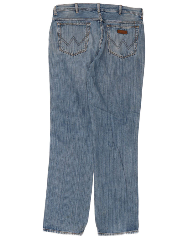 Wrangler Masculino Texas Straight Jeans W36 L34 Azul Algodão