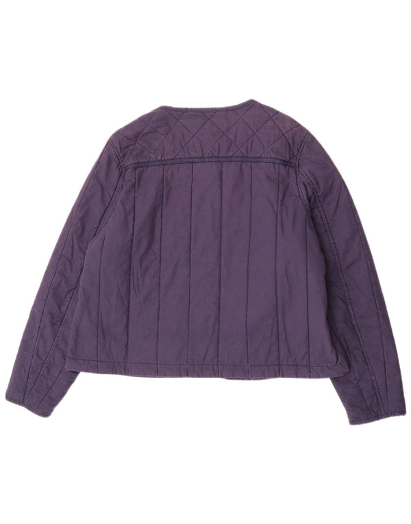 Jaqueta acolchoada feminina Fat Face UK 18 XL algodão azul marinho
