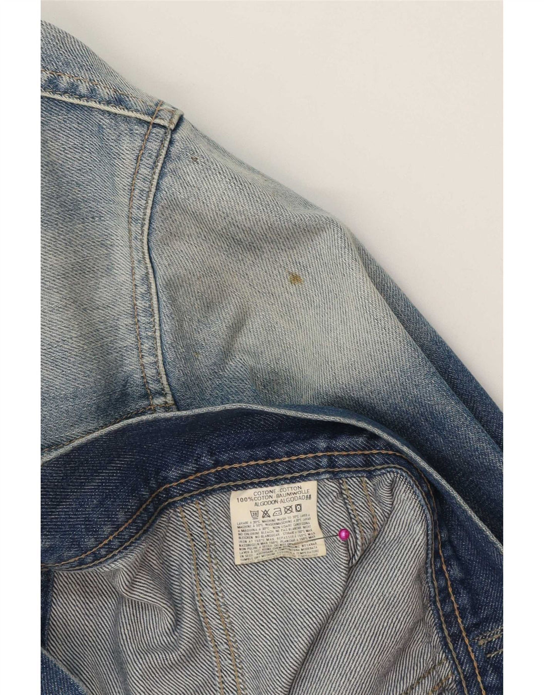 Jaqueta jeans masculina diesel UK 42 XL algodão azul