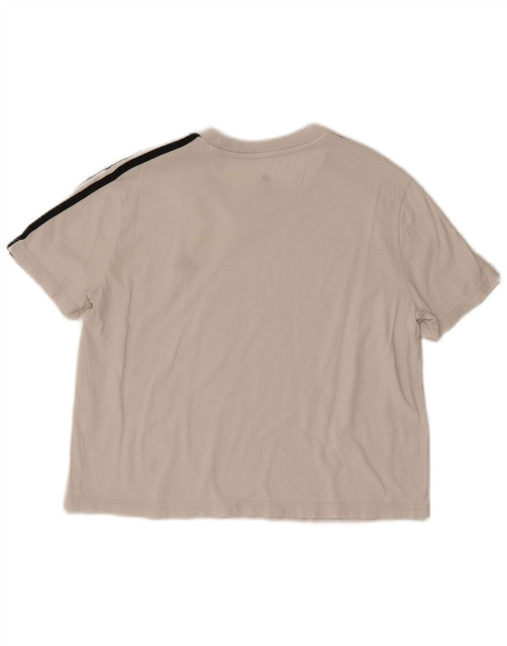 Camiseta Adidas Feminina Crop Top UK 12/14 Médio Branco