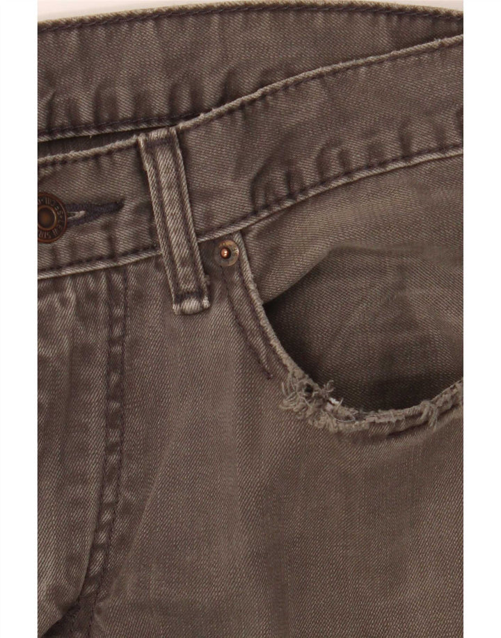 Levi's Masculino 505 Straight Jeans W32 L30 Cinza Algodão