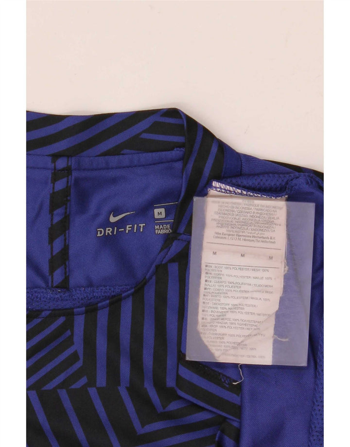 Camiseta Nike Masculina Dri Fit Top Médio Azul Marinho Geométrico Poliéster