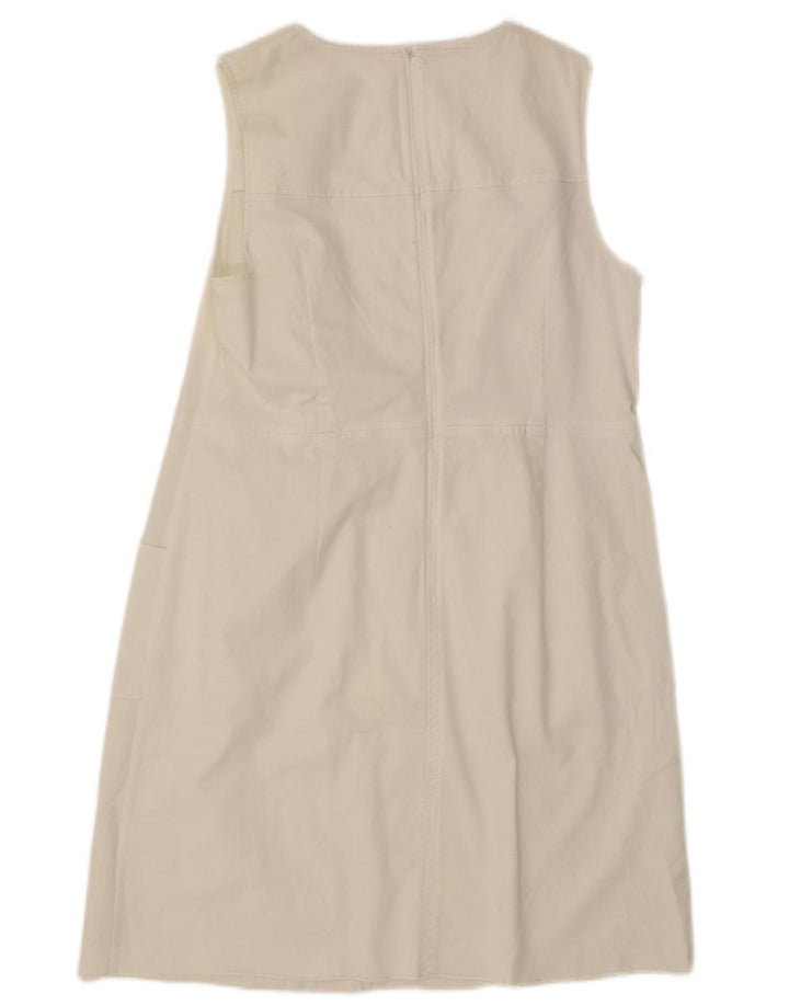 Vestido feminino boden sem mangas evasê UK 18 XL branco