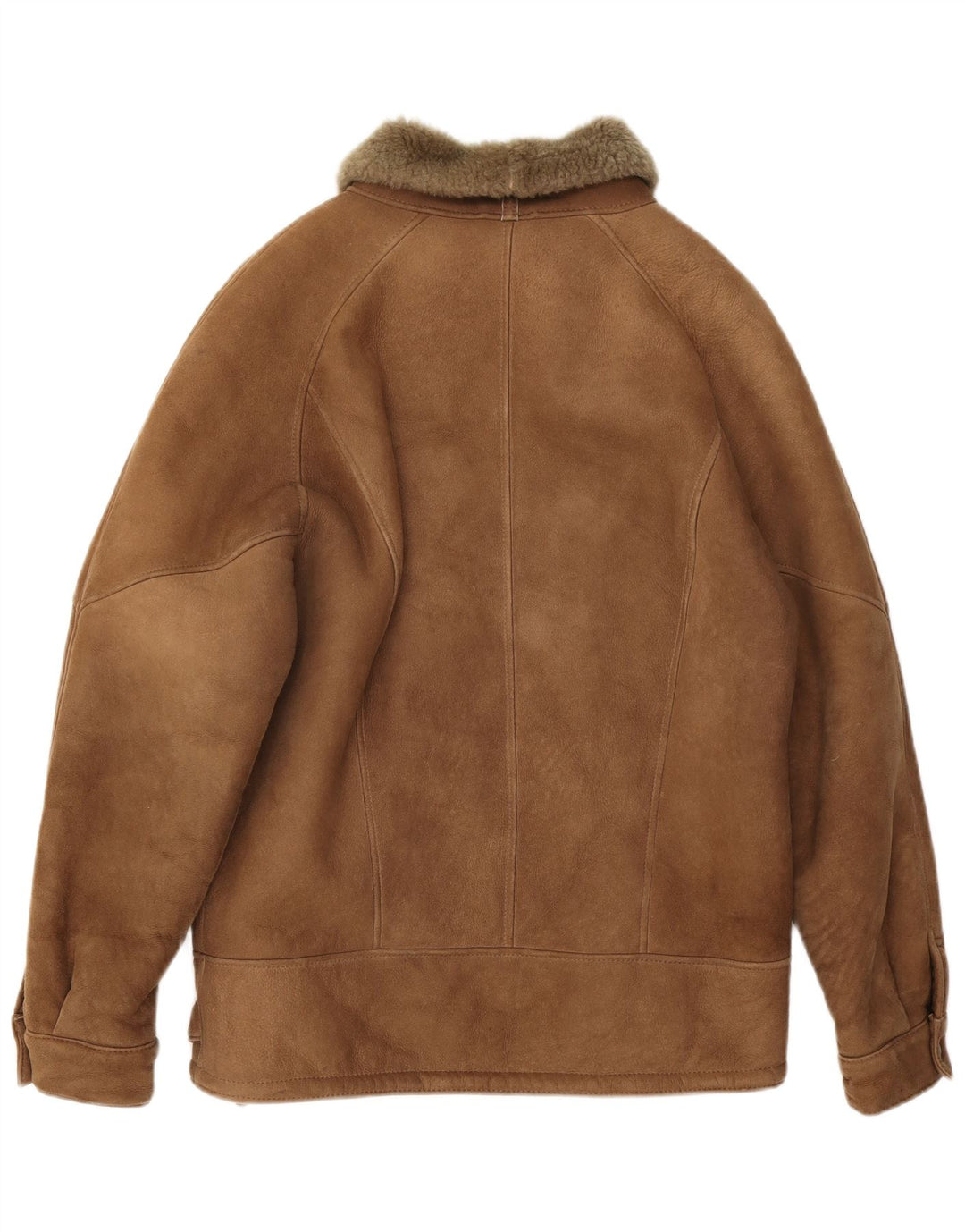 Jaqueta masculina vintage de shearling IT 50 grande marrom shearling