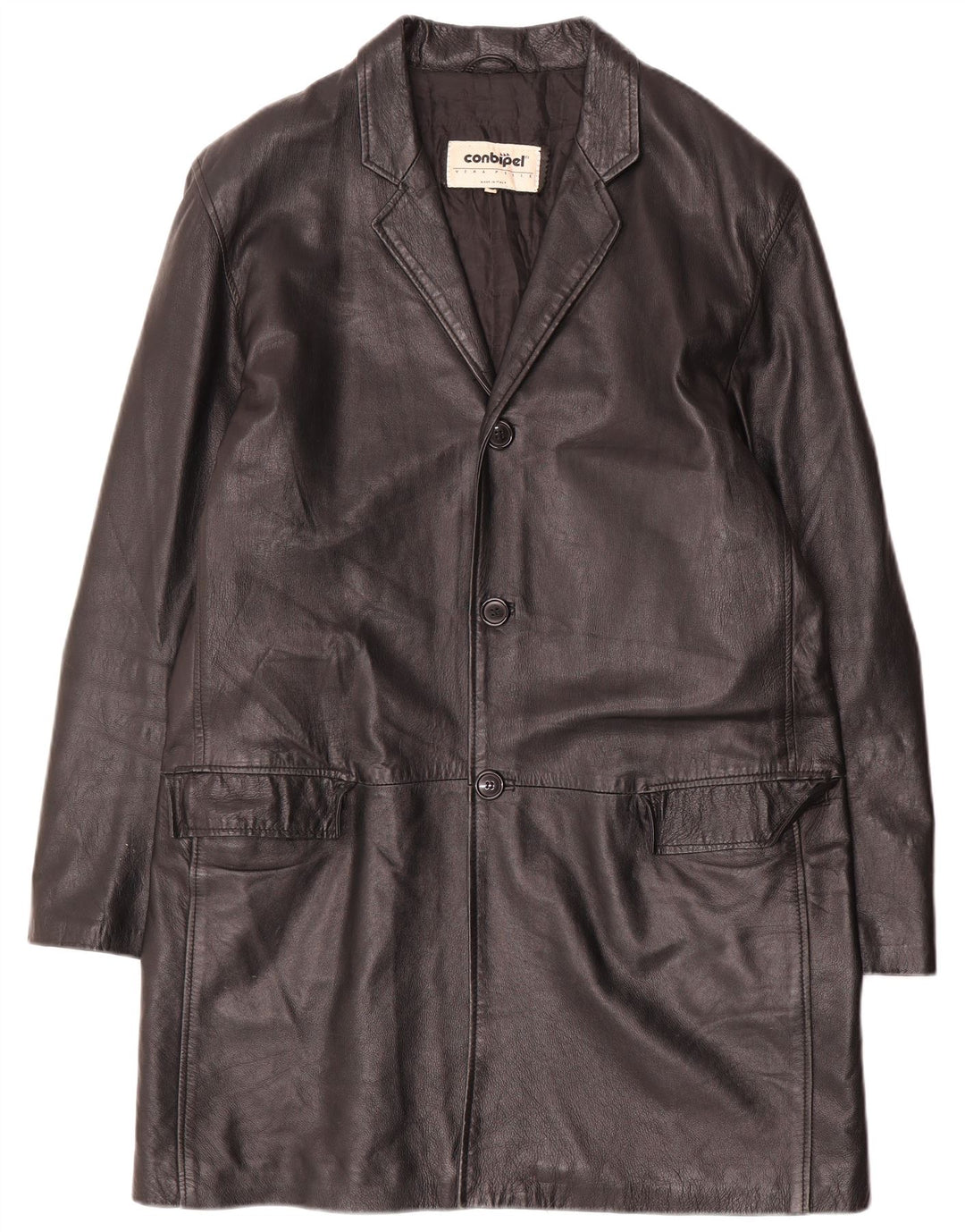 Casaco de couro masculino Conbipel IT 52 grande preto