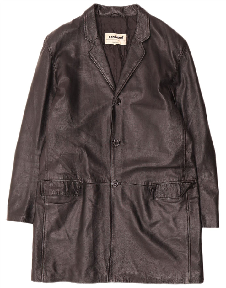 Casaco de couro masculino Conbipel IT 52 grande preto