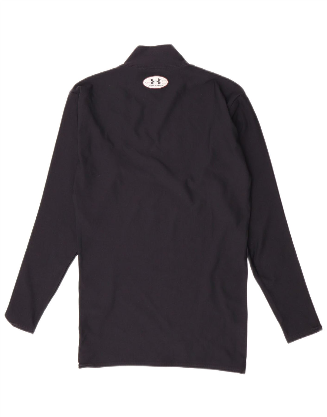 Top feminino Under Armour manga comprida UK 14 grande azul marinho nylon