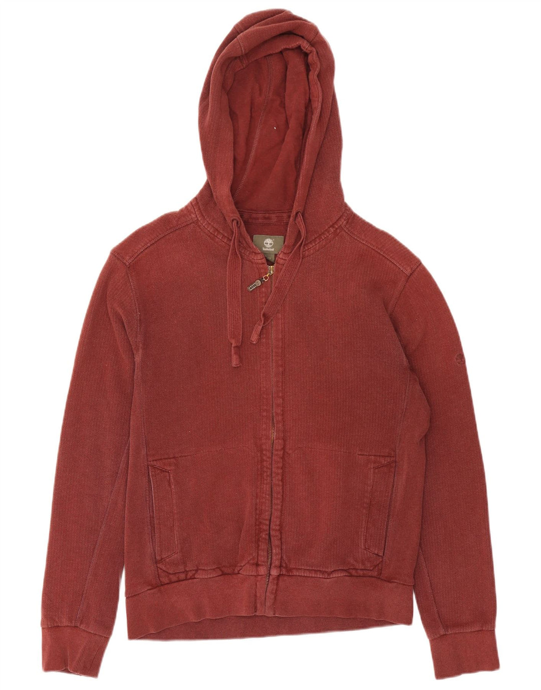 Suéter masculino com capuz Timberland Regular Fit Zip médio Borgonha
