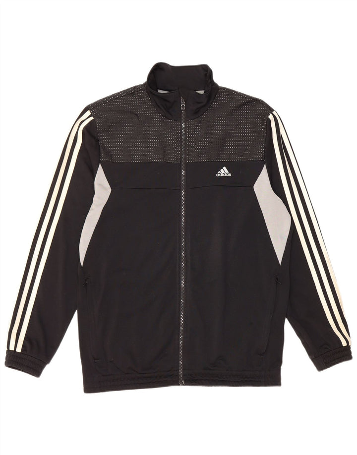 Adidas Mens Tracksuit Top Jacket UK 38/40 Medium Black Colourblock